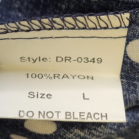 Romper Blue and White Polka Dot Romper Dress  Size L - NEW! - Picture 13 of 16